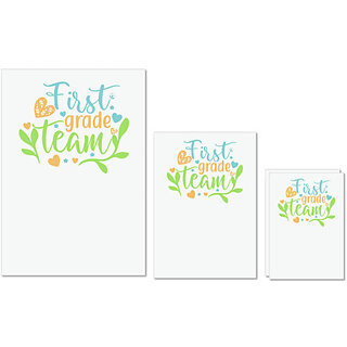UDNAG Untearable Waterproof Stickers 155GSM 'Teacher Student | first grade team' A4 x 1pc, A5 x 1pc & A6 x 2pc UDNAG Untearable Waterproof Stickers 155GSM 'Teacher Student | first grade team' A4 x 1pc, A5 x 1pc & A6 x 2pc