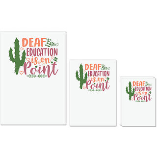 UDNAG Untearable Waterproof Stickers 155GSM 'Teacher Student | Deaf education is on point' A4 x 1pc, A5 x 1pc & A6 x 2pc UDNAG Untearable Waterproof Stickers 155GSM 'Teacher Student | Deaf education is on point' A4 x 1pc, A5 x 1pc & A6 x 2pc