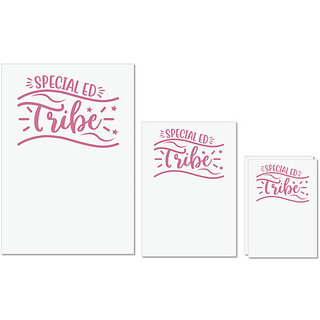                       UDNAG Untearable Waterproof Stickers 155GSM 'Teacher Student | Special ed tribe' A4 x 1pc, A5 x 1pc & A6 x 2pc                                              