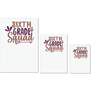 UDNAG Untearable Waterproof Stickers 155GSM 'Teacher Student | sixth grade squad' A4 x 1pc, A5 x 1pc & A6 x 2pc UDNAG Untearable Waterproof Stickers 155GSM 'Teacher Student | sixth grade squad' A4 x 1pc, A5 x 1pc & A6 x 2pc