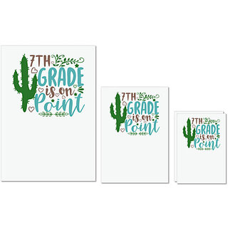                       UDNAG Untearable Waterproof Stickers 155GSM 'Teacher Student | 7th grade is on point' A4 x 1pc, A5 x 1pc & A6 x 2pc                                              