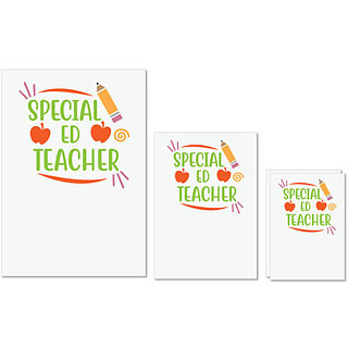 UDNAG Untearable Waterproof Stickers 155GSM 'Teacher Student | Special ed teacher' A4 x 1pc, A5 x 1pc & A6 x 2pc UDNAG Untearable Waterproof Stickers 155GSM 'Teacher Student | Special ed teacher' A4 x 1pc, A5 x 1pc & A6 x 2pc
