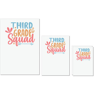 UDNAG Untearable Waterproof Stickers 155GSM 'Teacher Student | 3rd grade squad,' A4 x 1pc, A5 x 1pc & A6 x 2pc UDNAG Untearable Waterproof Stickers 155GSM 'Teacher Student | 3rd grade squad,' A4 x 1pc, A5 x 1pc & A6 x 2pc