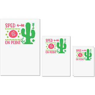                       UDNAG Untearable Waterproof Stickers 155GSM 'Teacher Student | Sped is on point' A4 x 1pc, A5 x 1pc & A6 x 2pc                                              