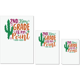                       UDNAG Untearable Waterproof Stickers 155GSM 'Teacher Student | 2nd grade is on point' A4 x 1pc, A5 x 1pc & A6 x 2pc                                              