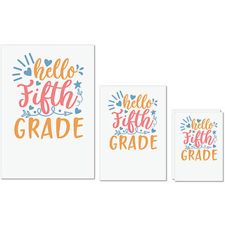 UDNAG Untearable Waterproof Stickers 155GSM 'Teacher Student | hello fifth gradee' A4 x 1pc, A5 x 1pc & A6 x 2pc UDNAG Untearable Waterproof Stickers 155GSM 'Teacher Student | hello fifth gradee' A4 x 1pc, A5 x 1pc & A6 x 2pc