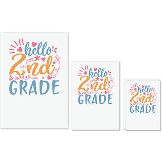UDNAG Untearable Waterproof Stickers 155GSM 'Teacher Student | hello 2nd gradee' A4 x 1pc, A5 x 1pc & A6 x 2pc UDNAG Untearable Waterproof Stickers 155GSM 'Teacher Student | hello 2nd gradee' A4 x 1pc, A5 x 1pc & A6 x 2pc