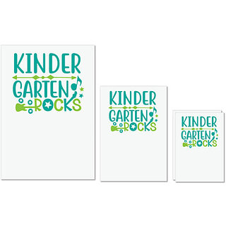 UDNAG Untearable Waterproof Stickers 155GSM 'Teacher Student | Kinder garten rocks' A4 x 1pc, A5 x 1pc & A6 x 2pc UDNAG Untearable Waterproof Stickers 155GSM 'Teacher Student | Kinder garten rocks' A4 x 1pc, A5 x 1pc & A6 x 2pc