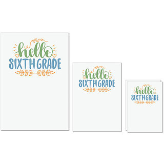 UDNAG Untearable Waterproof Stickers 155GSM 'Teacher Student | hello sixth grade' A4 x 1pc, A5 x 1pc & A6 x 2pc UDNAG Untearable Waterproof Stickers 155GSM 'Teacher Student | hello sixth grade' A4 x 1pc, A5 x 1pc & A6 x 2pc