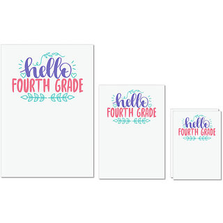 UDNAG Untearable Waterproof Stickers 155GSM 'Teacher Student | hello fourth grade' A4 x 1pc, A5 x 1pc & A6 x 2pc UDNAG Untearable Waterproof Stickers 155GSM 'Teacher Student | hello fourth grade' A4 x 1pc, A5 x 1pc & A6 x 2pc