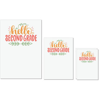 UDNAG Untearable Waterproof Stickers 155GSM 'Teacher Student | hello second grade copy' A4 x 1pc, A5 x 1pc & A6 x 2pc UDNAG Untearable Waterproof Stickers 155GSM 'Teacher Student | hello second grade copy' A4 x 1pc, A5 x 1pc & A6 x 2pc