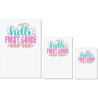 UDNAG Untearable Waterproof Stickers 155GSM 'Teacher Student | hello first grade' A4 x 1pc, A5 x 1pc & A6 x 2pc UDNAG Untearable Waterproof Stickers 155GSM 'Teacher Student | hello first grade' A4 x 1pc, A5 x 1pc & A6 x 2pc