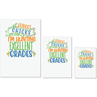                       UDNAG Untearable Waterproof Stickers 155GSM 'Hunting | forget chicks i'm huntingg' A4 x 1pc, A5 x 1pc & A6 x 2pc                                              