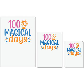UDNAG Untearable Waterproof Stickers 155GSM 'Teacher Student | 100 magical daysssss' A4 x 1pc, A5 x 1pc & A6 x 2pc UDNAG Untearable Waterproof Stickers 155GSM 'Teacher Student | 100 magical daysssss' A4 x 1pc, A5 x 1pc & A6 x 2pc