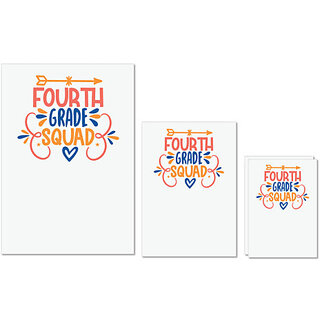 UDNAG Untearable Waterproof Stickers 155GSM 'Teacher Student | fourth grade squaddd' A4 x 1pc, A5 x 1pc & A6 x 2pc UDNAG Untearable Waterproof Stickers 155GSM 'Teacher Student | fourth grade squaddd' A4 x 1pc, A5 x 1pc & A6 x 2pc