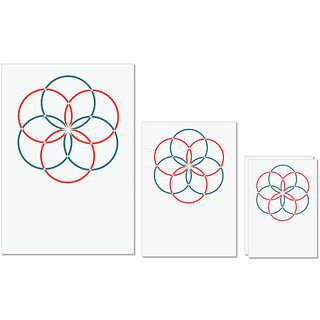                       UDNAG Untearable Waterproof Stickers 155GSM 'Ring flower | Drawing' A4 x 1pc, A5 x 1pc & A6 x 2pc                                              