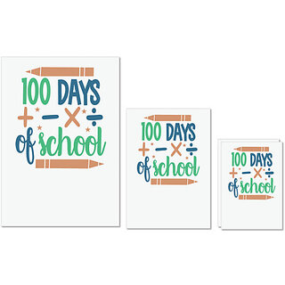 UDNAG Untearable Waterproof Stickers 155GSM 'Teacher Student | 100 days of schoollll' A4 x 1pc, A5 x 1pc & A6 x 2pc UDNAG Untearable Waterproof Stickers 155GSM 'Teacher Student | 100 days of schoollll' A4 x 1pc, A5 x 1pc & A6 x 2pc