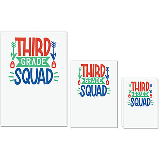 UDNAG Untearable Waterproof Stickers 155GSM 'Teacher Student | 3rd grade squad' A4 x 1pc, A5 x 1pc & A6 x 2pc UDNAG Untearable Waterproof Stickers 155GSM 'Teacher Student | 3rd grade squad' A4 x 1pc, A5 x 1pc & A6 x 2pc