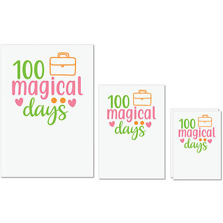 UDNAG Untearable Waterproof Stickers 155GSM 'Teacher Student | 100 magical days copy' A4 x 1pc, A5 x 1pc & A6 x 2pc UDNAG Untearable Waterproof Stickers 155GSM 'Teacher Student | 100 magical days copy' A4 x 1pc, A5 x 1pc & A6 x 2pc