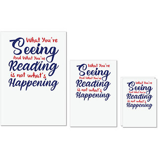 UDNAG Untearable Waterproof Stickers 155GSM 'Seeing reading happening | Donalt Trump' A4 x 1pc, A5 x 1pc & A6 x 2pc UDNAG Untearable Waterproof Stickers 155GSM 'Seeing reading happening | Donalt Trump' A4 x 1pc, A5 x 1pc & A6 x 2pc