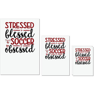 UDNAG Untearable Waterproof Stickers 155GSM 'Soccer | stressed blessed soccer obsessed' A4 x 1pc, A5 x 1pc & A6 x 2pc UDNAG Untearable Waterproof Stickers 155GSM 'Soccer | stressed blessed soccer obsessed' A4 x 1pc, A5 x 1pc & A6 x 2pc