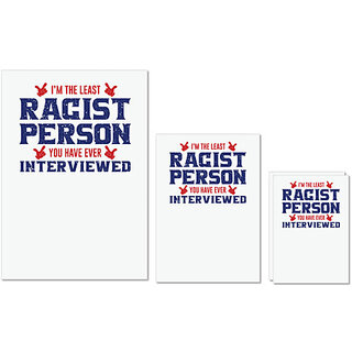 UDNAG Untearable Waterproof Stickers 155GSM 'Ragist person | Donalt Trump' A4 x 1pc, A5 x 1pc & A6 x 2pc UDNAG Untearable Waterproof Stickers 155GSM 'Ragist person | Donalt Trump' A4 x 1pc, A5 x 1pc & A6 x 2pc
