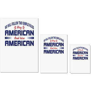 UDNAG Untearable Waterproof Stickers 155GSM 'American | Donalt Trump' A4 x 1pc, A5 x 1pc & A6 x 2pc UDNAG Untearable Waterproof Stickers 155GSM 'American | Donalt Trump' A4 x 1pc, A5 x 1pc & A6 x 2pc