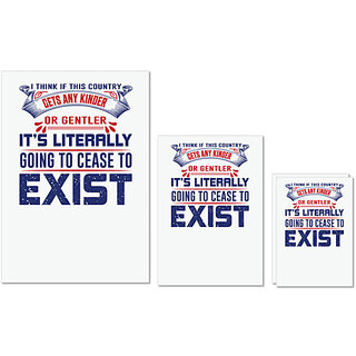 UDNAG Untearable Waterproof Stickers 155GSM 'Exist | Donalt Trump' A4 x 1pc, A5 x 1pc & A6 x 2pc UDNAG Untearable Waterproof Stickers 155GSM 'Exist | Donalt Trump' A4 x 1pc, A5 x 1pc & A6 x 2pc