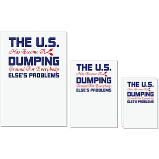                       UDNAG Untearable Waterproof Stickers 155GSM 'Dumping | Donalt Trump' A4 x 1pc, A5 x 1pc & A6 x 2pc                                              