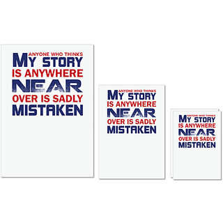                       UDNAG Untearable Waterproof Stickers 155GSM 'My story is everywhere | Donalt Trump' A4 x 1pc, A5 x 1pc & A6 x 2pc                                              
