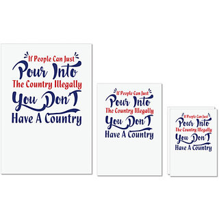 UDNAG Untearable Waterproof Stickers 155GSM 'You dont have country | Donalt Trump' A4 x 1pc, A5 x 1pc & A6 x 2pc UDNAG Untearable Waterproof Stickers 155GSM 'You dont have country | Donalt Trump' A4 x 1pc, A5 x 1pc & A6 x 2pc