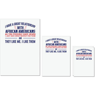 UDNAG Untearable Waterproof Stickers 155GSM 'African Americans | Donalt Trump' A4 x 1pc, A5 x 1pc & A6 x 2pc UDNAG Untearable Waterproof Stickers 155GSM 'African Americans | Donalt Trump' A4 x 1pc, A5 x 1pc & A6 x 2pc
