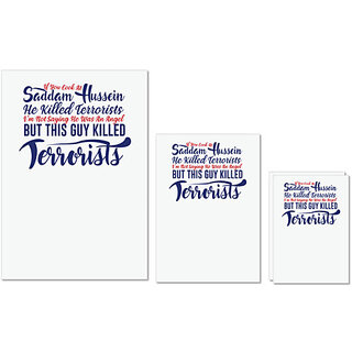 UDNAG Untearable Waterproof Stickers 155GSM 'Terrorists | Donalt Trump' A4 x 1pc, A5 x 1pc & A6 x 2pc UDNAG Untearable Waterproof Stickers 155GSM 'Terrorists | Donalt Trump' A4 x 1pc, A5 x 1pc & A6 x 2pc
