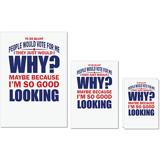 UDNAG Untearable Waterproof Stickers 155GSM 'I am so good looking | Donalt Trump' A4 x 1pc, A5 x 1pc & A6 x 2pc UDNAG Untearable Waterproof Stickers 155GSM 'I am so good looking | Donalt Trump' A4 x 1pc, A5 x 1pc & A6 x 2pc