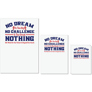                       UDNAG Untearable Waterproof Stickers 155GSM 'No dream nothing | Donalt Trump' A4 x 1pc, A5 x 1pc & A6 x 2pc                                              