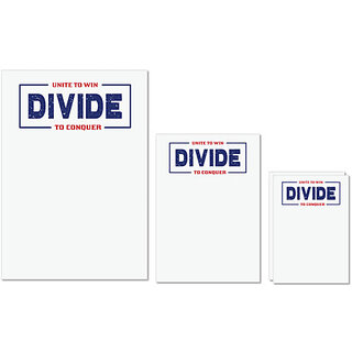                       UDNAG Untearable Waterproof Stickers 155GSM 'Divide | Donalt Trump' A4 x 1pc, A5 x 1pc & A6 x 2pc                                              
