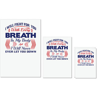                       UDNAG Untearable Waterproof Stickers 155GSM 'Breath | Donalt Trump' A4 x 1pc, A5 x 1pc & A6 x 2pc                                              