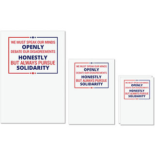                       UDNAG Untearable Waterproof Stickers 155GSM 'Openly honestly solidarity | Donalt Trump' A4 x 1pc, A5 x 1pc & A6 x 2pc                                              