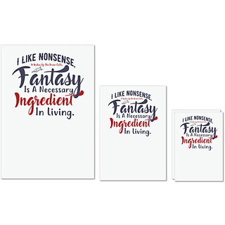                       UDNAG Untearable Waterproof Stickers 155GSM 'Fantasy Ingredient in living | Dr. Seuss' A4 x 1pc, A5 x 1pc & A6 x 2pc                                              