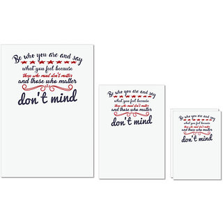                       UDNAG Untearable Waterproof Stickers 155GSM 'Dont mind | Dr. Seuss' A4 x 1pc, A5 x 1pc & A6 x 2pc                                              