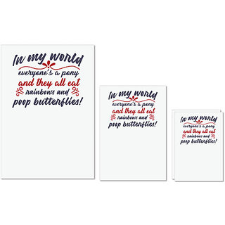 UDNAG Untearable Waterproof Stickers 155GSM 'In my world everyones a ponny | Dr. Seuss' A4 x 1pc, A5 x 1pc & A6 x 2pc UDNAG Untearable Waterproof Stickers 155GSM 'In my world everyones a ponny | Dr. Seuss' A4 x 1pc, A5 x 1pc & A6 x 2pc
