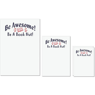                       UDNAG Untearable Waterproof Stickers 155GSM 'Be awesome | Dr. Seuss' A4 x 1pc, A5 x 1pc & A6 x 2pc                                              