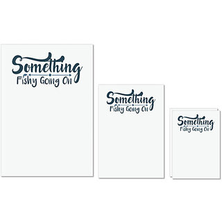                       UDNAG Untearable Waterproof Stickers 155GSM 'Fishing | Something' A4 x 1pc, A5 x 1pc & A6 x 2pc                                              