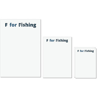                       UDNAG Untearable Waterproof Stickers 155GSM 'Fishing | F for fishing' A4 x 1pc, A5 x 1pc & A6 x 2pc                                              