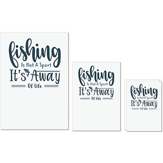 UDNAG Untearable Waterproof Stickers 155GSM 'Fishing | Fishing is not a sport' A4 x 1pc, A5 x 1pc & A6 x 2pc UDNAG Untearable Waterproof Stickers 155GSM 'Fishing | Fishing is not a sport' A4 x 1pc, A5 x 1pc & A6 x 2pc