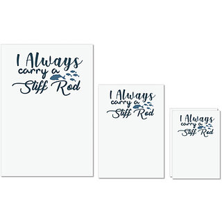 UDNAG Untearable Waterproof Stickers 155GSM 'Fishing | I always carry' A4 x 1pc, A5 x 1pc & A6 x 2pc UDNAG Untearable Waterproof Stickers 155GSM 'Fishing | I always carry' A4 x 1pc, A5 x 1pc & A6 x 2pc