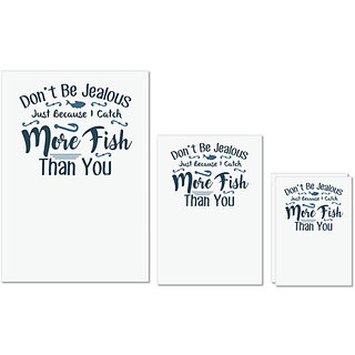 UDNAG Untearable Waterproof Stickers 155GSM 'Fishing | Don't be jealous' A4 x 1pc, A5 x 1pc & A6 x 2pc UDNAG Untearable Waterproof Stickers 155GSM 'Fishing | Don't be jealous' A4 x 1pc, A5 x 1pc & A6 x 2pc
