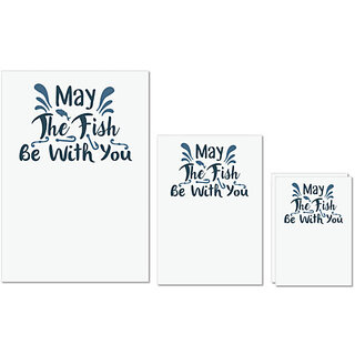 UDNAG Untearable Waterproof Stickers 155GSM 'Fishing | May the fish' A4 x 1pc, A5 x 1pc & A6 x 2pc UDNAG Untearable Waterproof Stickers 155GSM 'Fishing | May the fish' A4 x 1pc, A5 x 1pc & A6 x 2pc