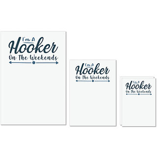 UDNAG Untearable Waterproof Stickers 155GSM 'Fishing | I am a hooker' A4 x 1pc, A5 x 1pc & A6 x 2pc UDNAG Untearable Waterproof Stickers 155GSM 'Fishing | I am a hooker' A4 x 1pc, A5 x 1pc & A6 x 2pc