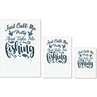 UDNAG Untearable Waterproof Stickers 155GSM 'Fishing | Just call me Pretty' A4 x 1pc, A5 x 1pc & A6 x 2pc UDNAG Untearable Waterproof Stickers 155GSM 'Fishing | Just call me Pretty' A4 x 1pc, A5 x 1pc & A6 x 2pc